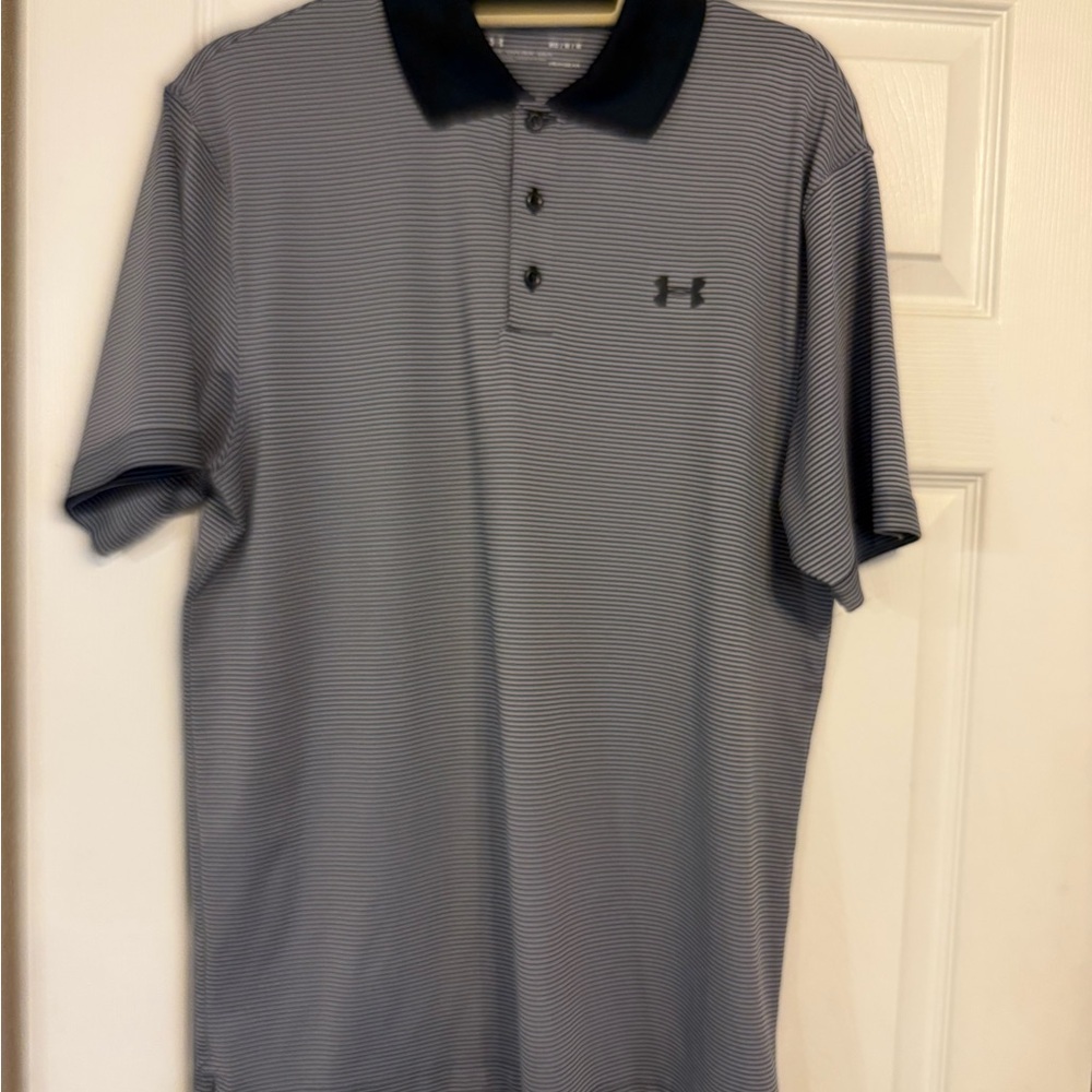 Under Armour Men's Striped Polo Shirt - Black